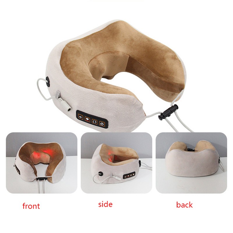 U Shape Electric Neck Massager 3D Kneading Shiatsu Shoulder Massager Pain Relief Multifunction Portable Body Massager