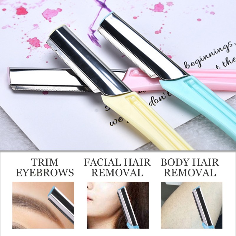 1pc Multicolor Eyebrow Trimmer Hair Remover Razors Face Shaver Sharp Portable Woman Safety Makeup Cosmetics Tool