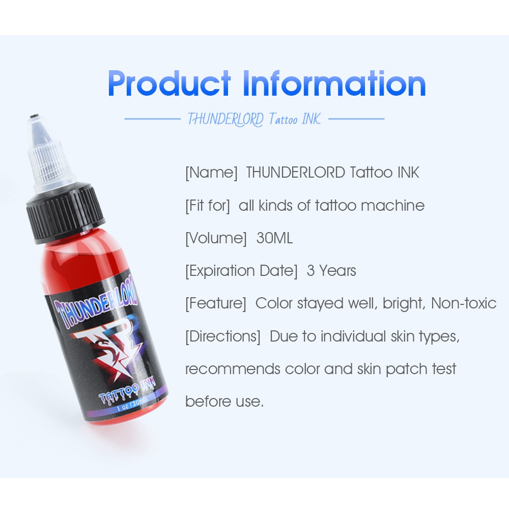 30ml/Bottle Professional Tattoo Pigment Permanent Ink Tattoo Painting Supply For Body Beauty Tattoo Art Tattoo Ink