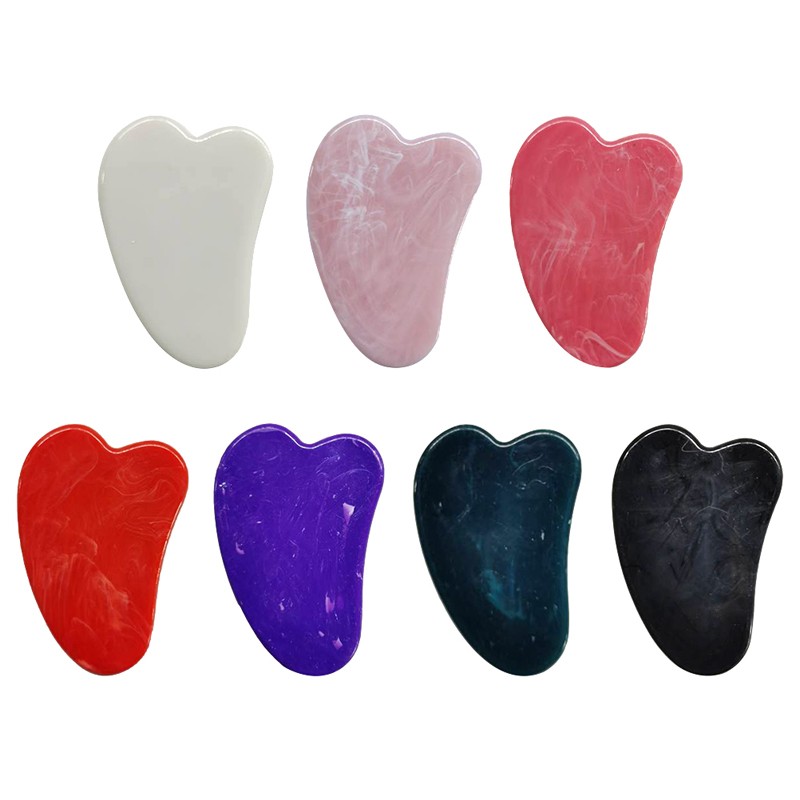 1pc Natural Jade Gua Sha Scraper for Face Neck Skin Lifting Wrinkle Remover Beauty Care Massage Pink Quartz Jade Guasha Board