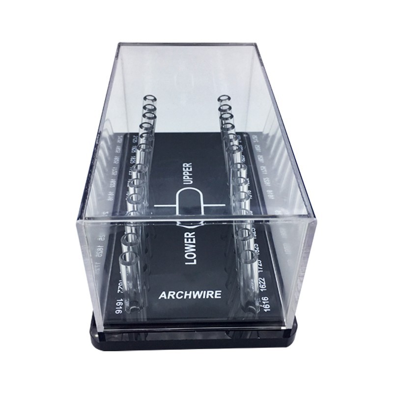 1pc Dental Rectangular Archwire Dispenser Box Acrylic Placing Box Orthodontic Arch Wire Holder Dental Instruments