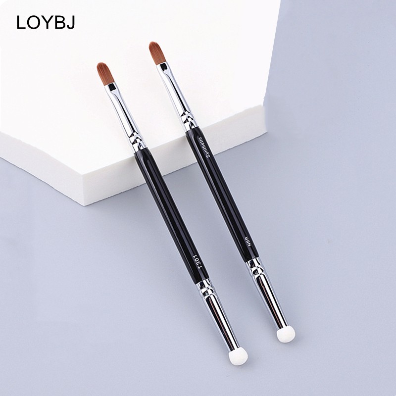 Loebig New Concealer Makeup Brushes T301 Double Ended Soft Sponge Wool Fiber Powder Concealer Cosmetic Blending Fine Brush Set