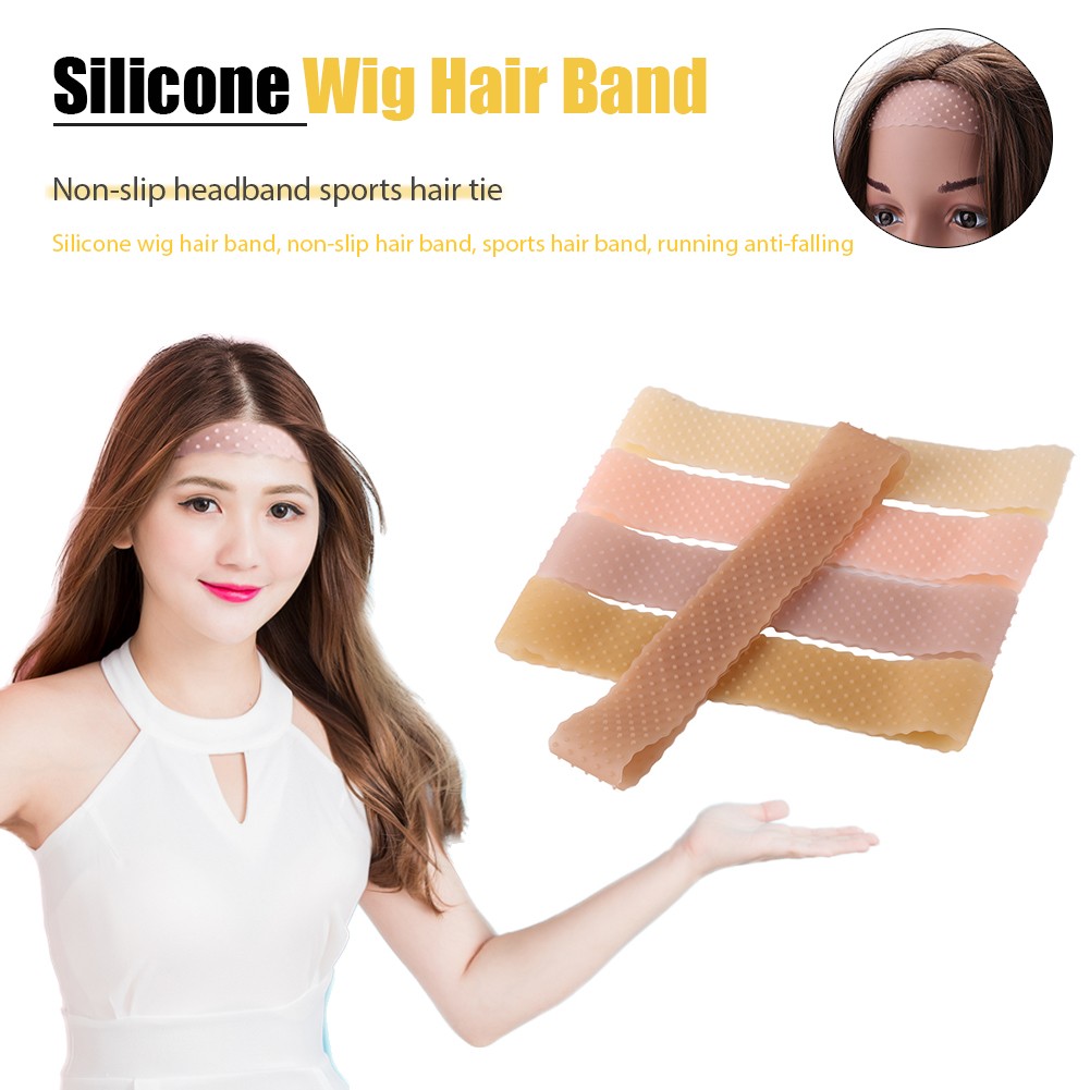 Silicone Transparent Wig Band Grip Anti Slip Elastic Sport Headband Hair Band Without Gel For Wig Secure Wig Gripper