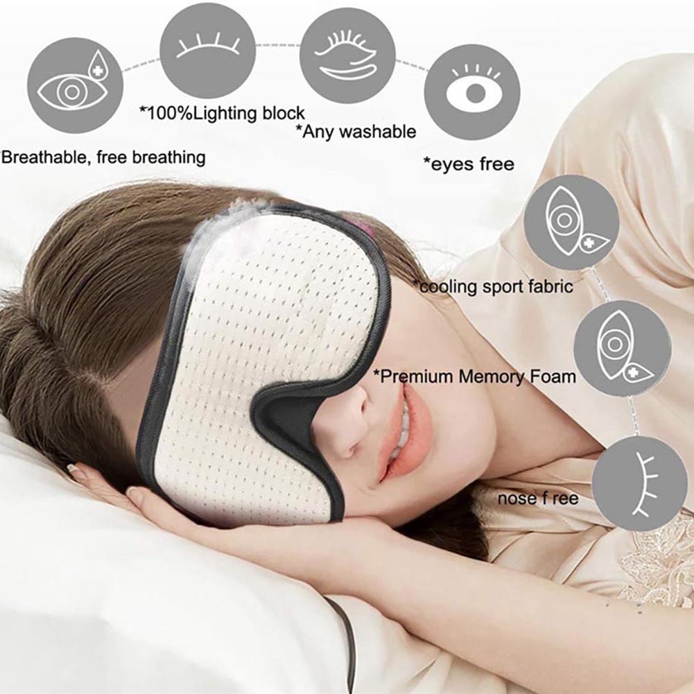 3D Sleep Eyemask Travel Comfort Aid Eye Mask Cover Patch Pading Soft Sleeping Mask Blindfold Eye Relax Massager Beauty Tools