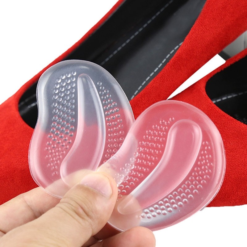 D2TA 1 Pair High Heel Soft Silicone Gel Cushions Anti-Slip Insoles Forefoot Shoe Foot Pad