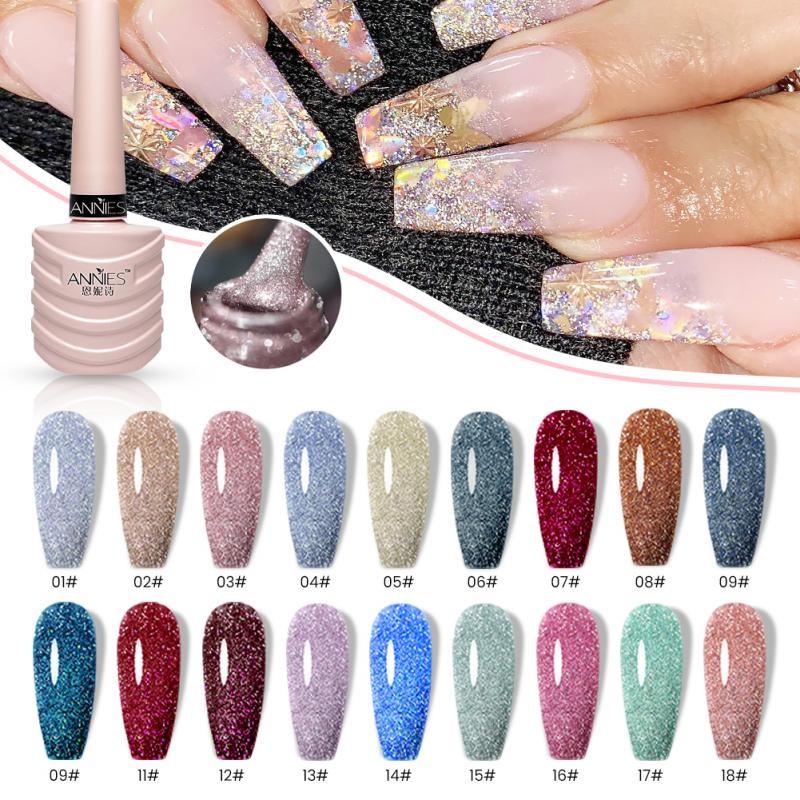 1pc Diamond Glue Nail UV Gel Semi Permanent Varnish Soak Off Matte Base Top Coat Nail Glue Diamond Glitter Nail Art TSLM1