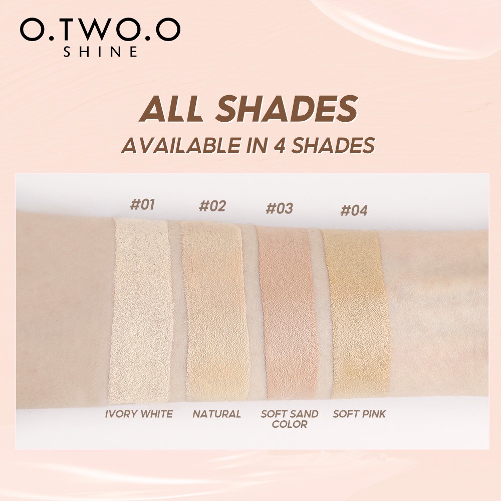 O.TWO.O Full Coverage Face Liquid Foundation Concealer Lightweight Easy to Wear Foundation Makeup Women Cosmetics