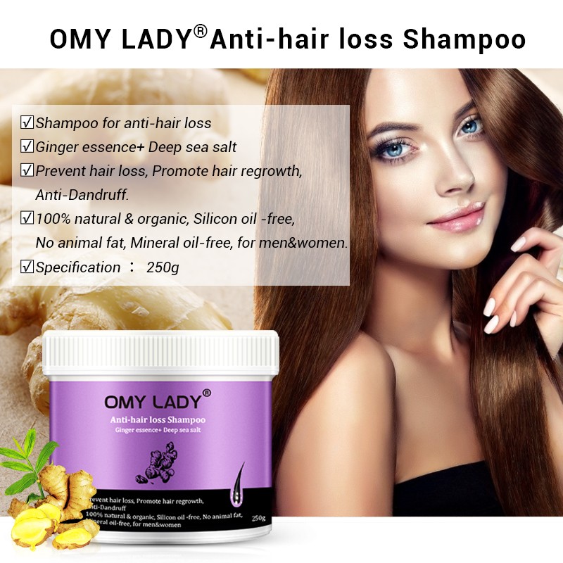 OMY Lady Ginger Anti Hair Loss Shampoo Promote Hair Growth Shampoo Hair Thick Fast Growth Serum Herbal Liquid For Men Women