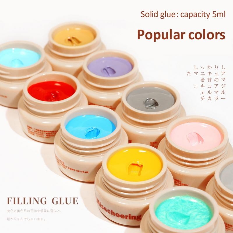 22 Color Solid Canned Gel Nail Polish No Flowing Full Coverage Pigmented Color Paint DIY Nail Art Designs Nail Gel Polish TSLM1