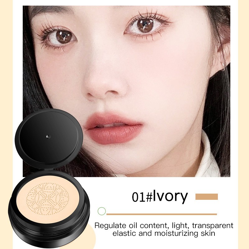 BB Air Cushion Foundation Mushroom Head CC Cream Concealer Brightening Makeup Waterproof Brighten Face Base Tone Cosmetics