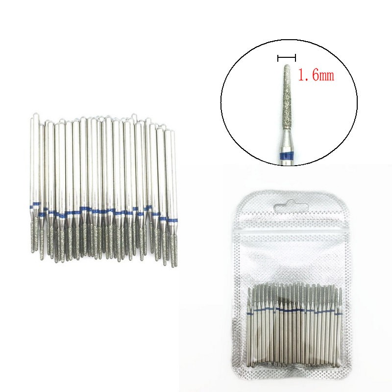 50pcs/set Nail Drill Bit Set Cutter Dental Diamond Grinding Polish Burs Dental Lab Polisher 2.35mm Shank Nail Tools