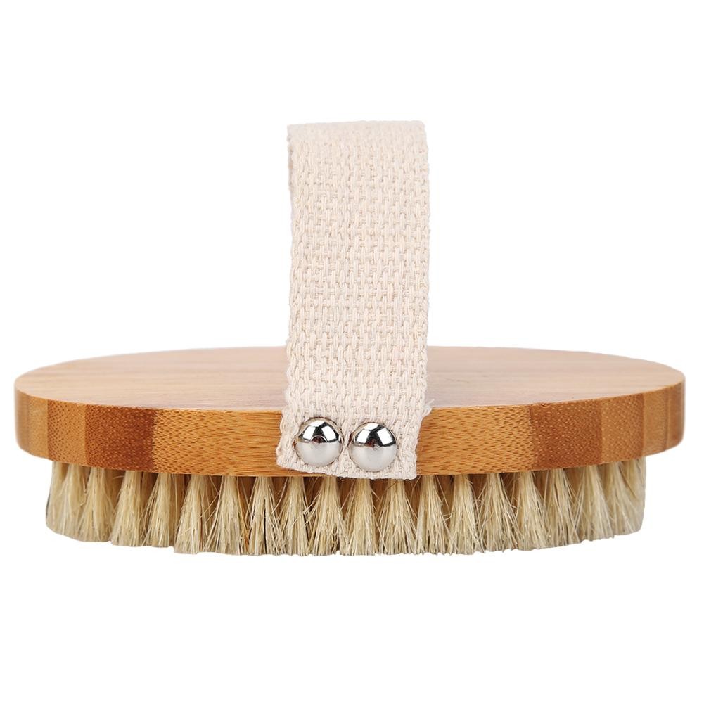 Hot Body Brush Dry Skin Soft Natural Bristle Shower Brushes Bath Wooden Bristle Brush Spa Body Brushes Without Handle