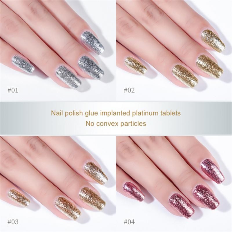 Nail Art Line Gel Polish Nail High Density Platinum Glue Glittering Painted Phototherapy Glitter Metallic Glitter Painting Platinum TSLM1