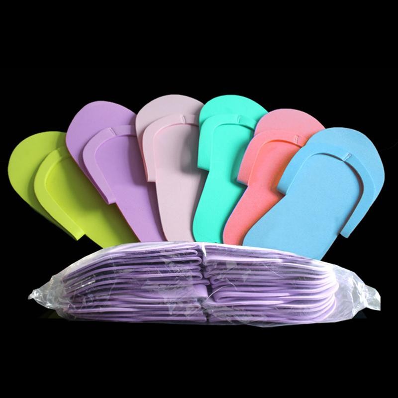 36 Pairs Beach Disposable Slippers Pedicure Slides For Salon Spa Pedicure Slippers Isposable For Beauty Salon (Random Color)