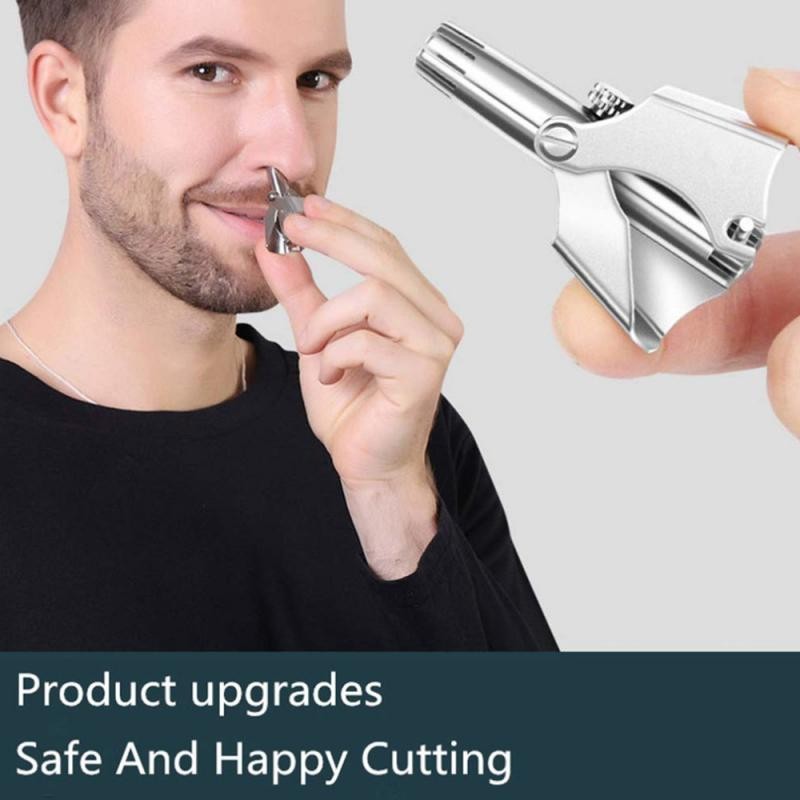 3 in 1 Nose Hair Trimmer Set Washable Portable Stainless Steel Manual Nose Hair Remover With Toenail Clipper Nose Care Tool