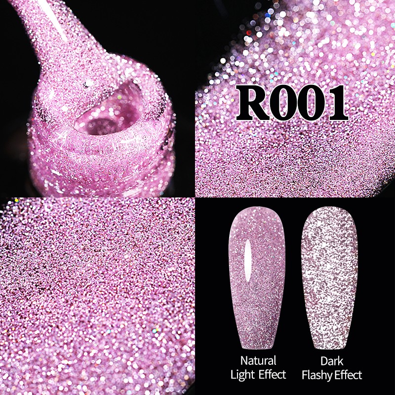 UR SUGAR Glitter Reflective Gel Nail Polish Shiny Rose Red Twilight UV LED Gel Varnish Soak Off Nail Gel Nails for Manicure