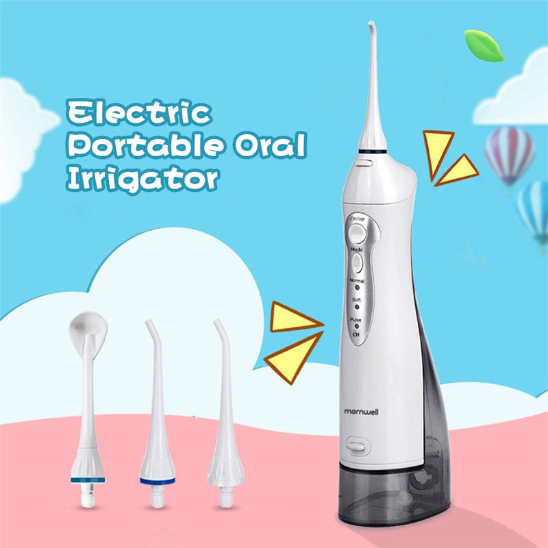 Oral Dental Irrigator Portable Water Flosser USB Rechargeable 3 Modes IPX7 300ML Water for Cleaning Teeth