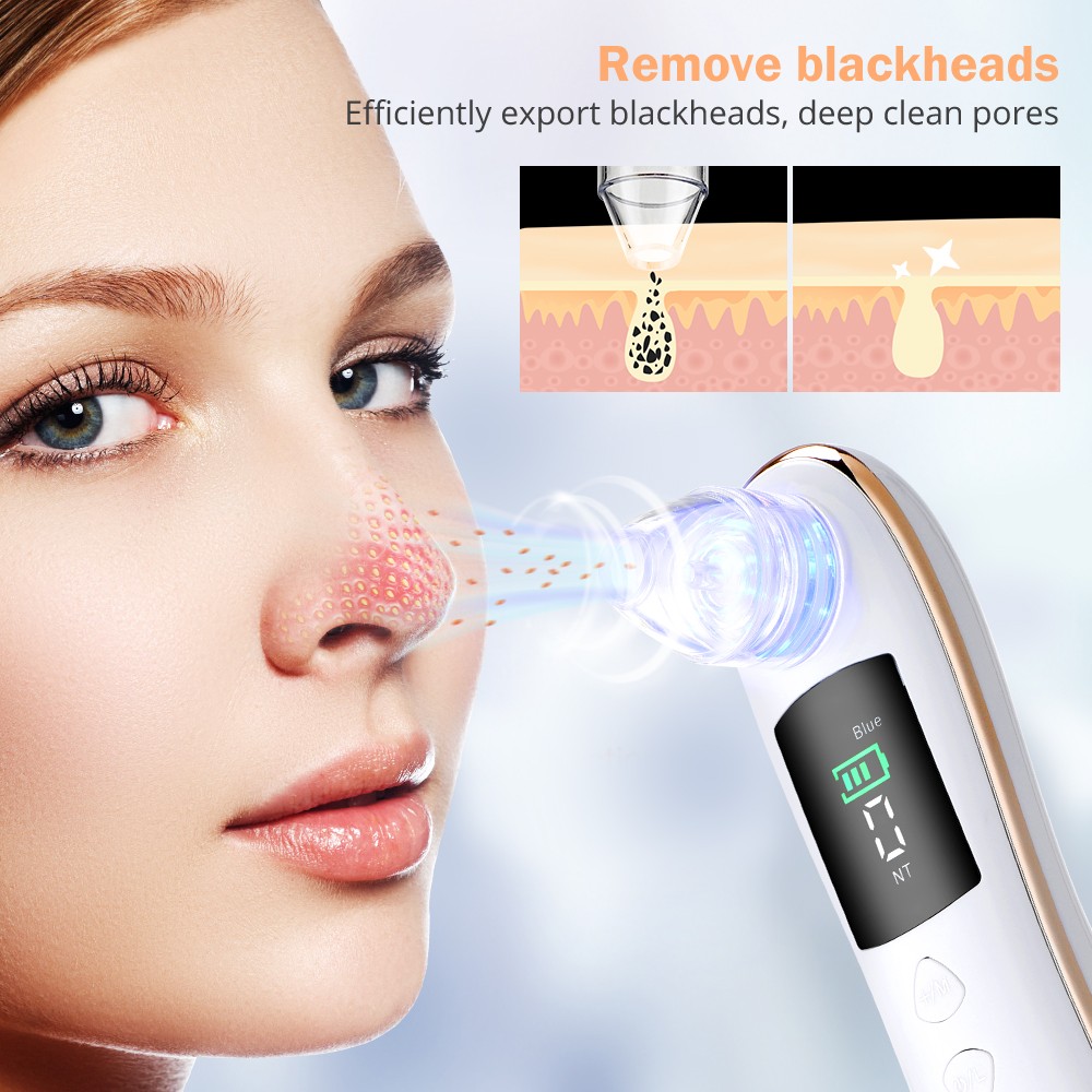 Electric Blackhead Remover Facial Pore Cleaner Skin Care Black Spot Suction Thearpy Beauty Machine Drop Shipping