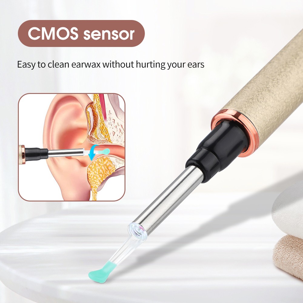 4.5mm Wireless Ear Pick Kits Intelligent Visual Otoscope Ear Wax Remover Tool HD Endoscopy Ear Picking Spoon Ear Care Cleaning