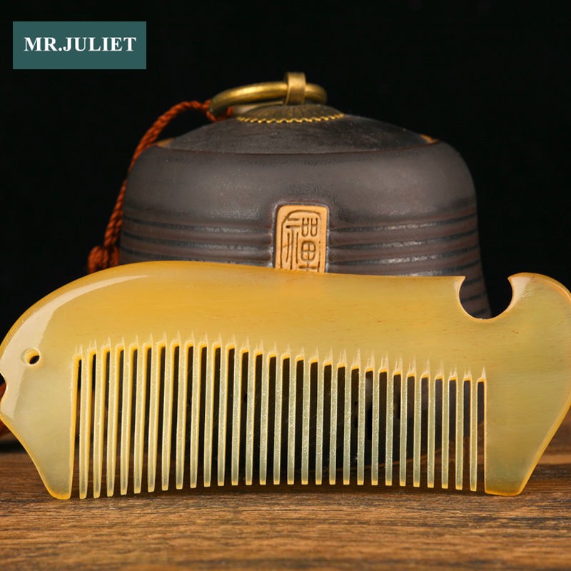 Ivory comb female household durable anti-hair loss massage comb mini portable gift box fish comb anti-static