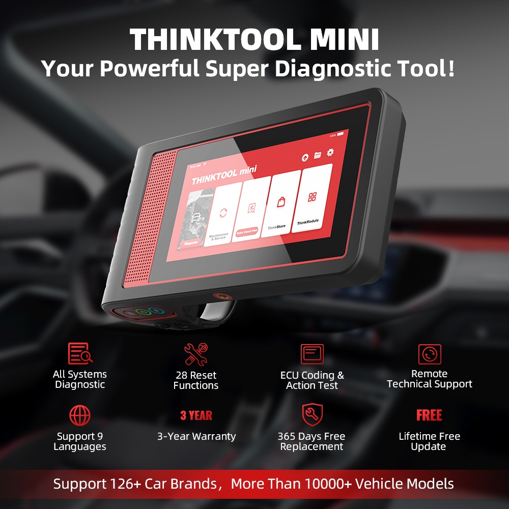 THINKCAR Thinktool Mini OBD2 Scanner Professional Full System Active Diagnostic Scanner Test Car Automotive Scanner ECU Coding