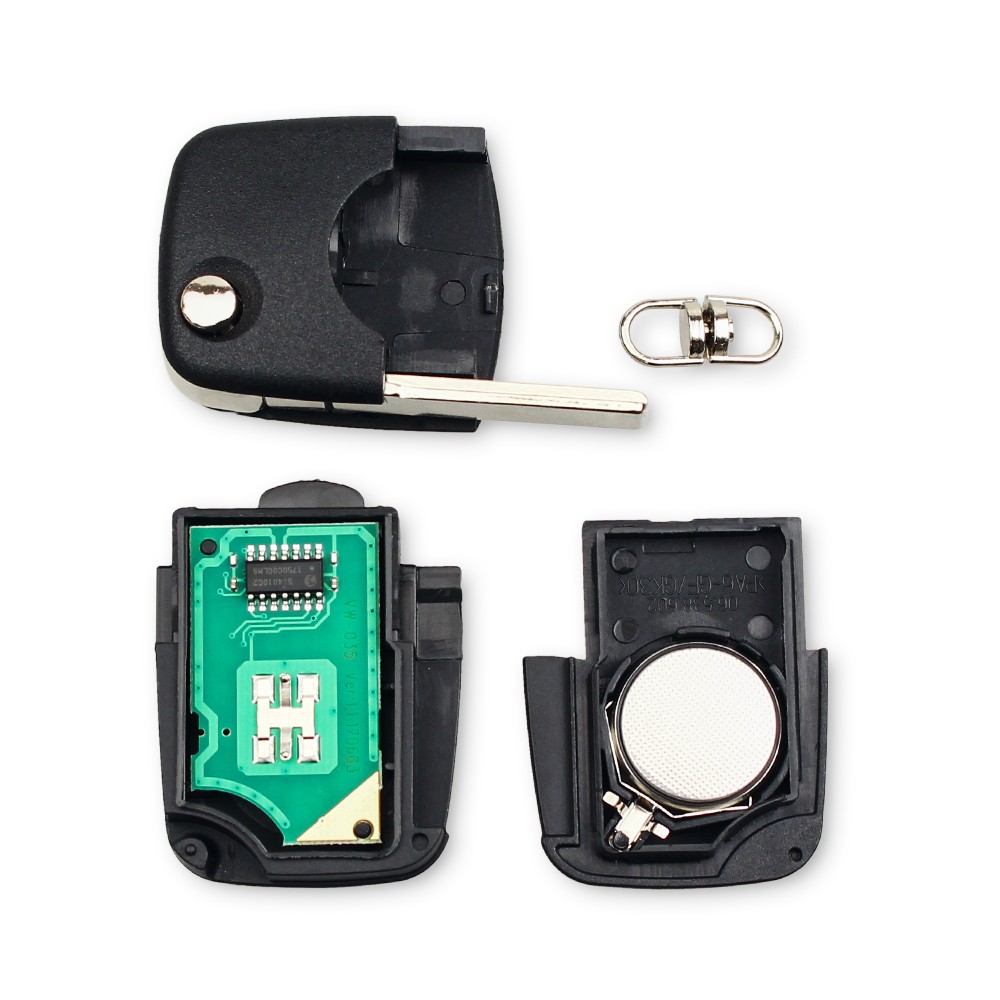 KEYYOU For Audi A3 A4 A6 A8 B5 TT RS4 Quattro 1994 - 2004 Old Models 433Mhz ID48 Chip HU66 3 Button Remote Car Key Blade