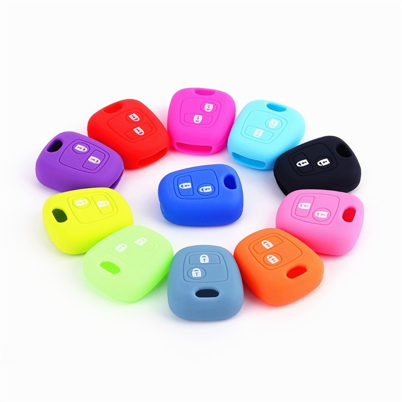 Silicone Car Key Protector Remote Key Cover for Peugeot 107 206 207 307 Citroen C1 C2 C3 C4 Picasso for Toyota Aygo