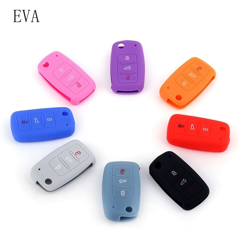 Silicone Remote Key Fob Protective Case Cover For Volkswagen Volkswagen Polo Tiguan Passat B5 B6 Golf EOS Scirocco Jetta MK6 Octavia