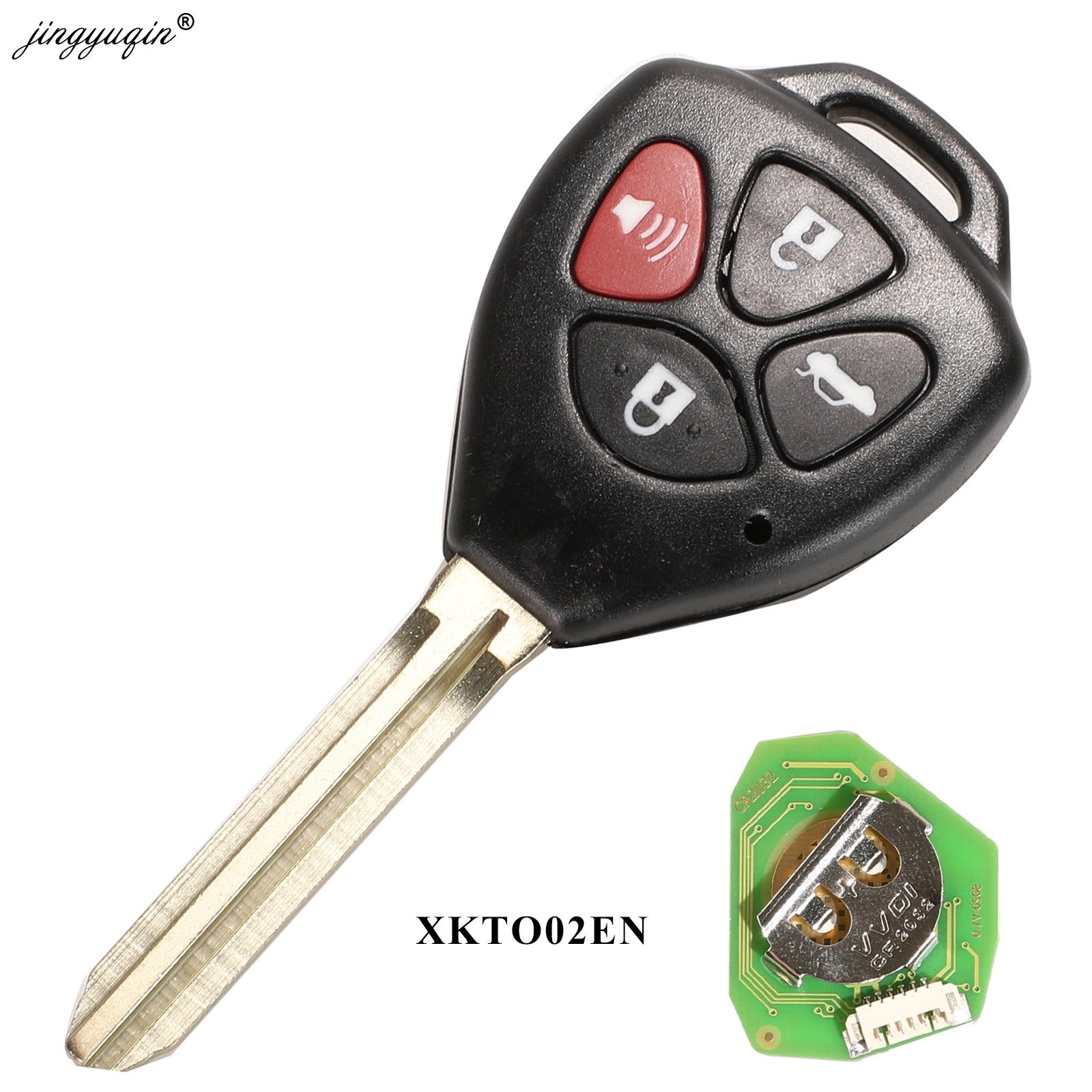 jingyuqin Wired Universal Remote Key XKTO02EN XKTO03EN XKTO04EN XKTO05EN For Toyota Flat Style 2/3/4 BTN For VVDI2 VVDI Key Tool