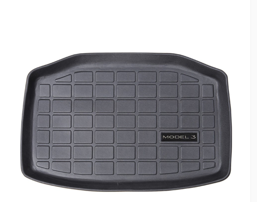 Plain TPE Fronck Mat And Sub Trunk Tray For Tesla Model Y/3 Cargo Liners Front And Rear Bottom Trunk Carpet Car Boot Mat