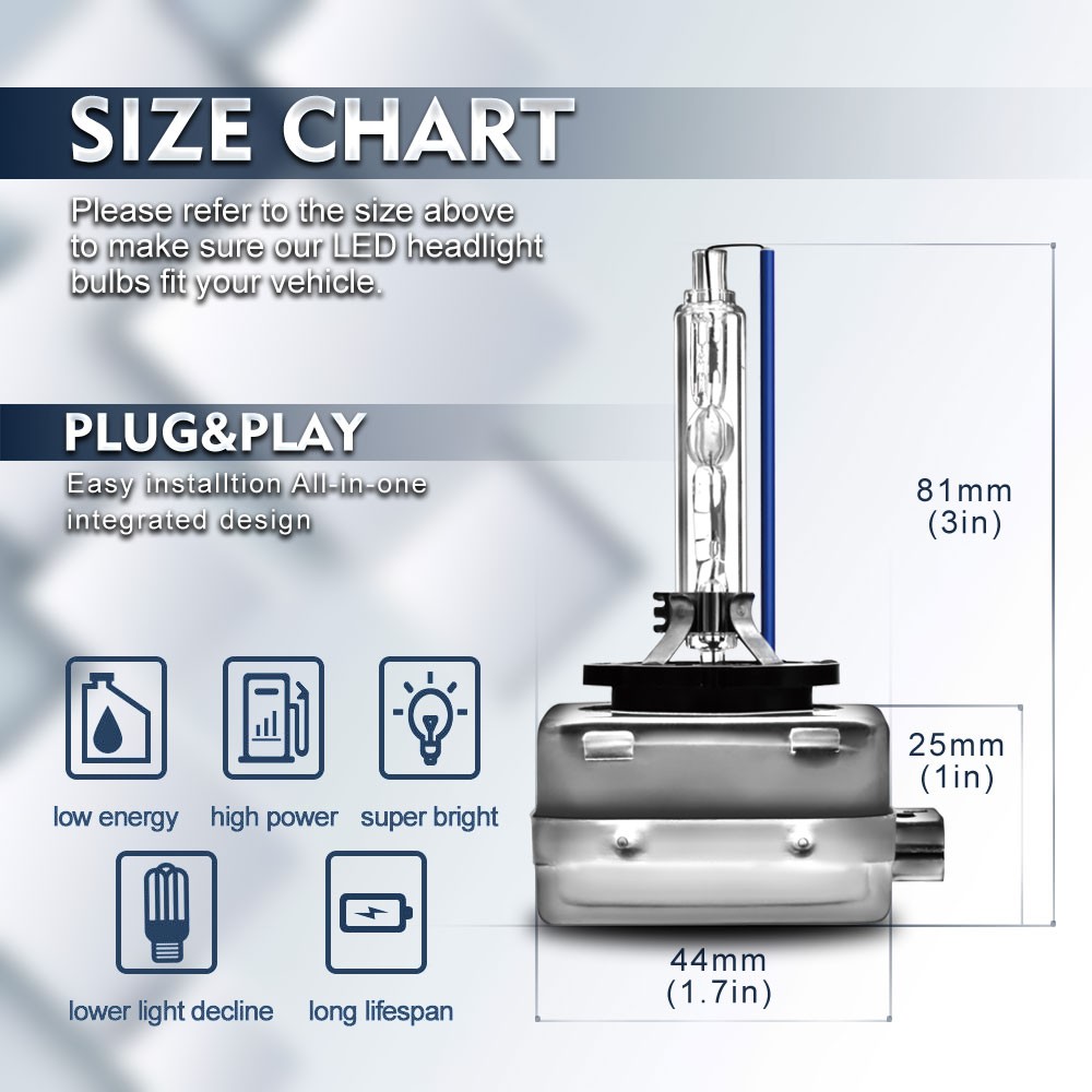 TXVSO8 Headlights Super Bright D1S D2S D3S D4S Xenon HID Car Bulb 35W/55W 9000LM Auto Headlights 4300K ​​6000K 8000K 10000K