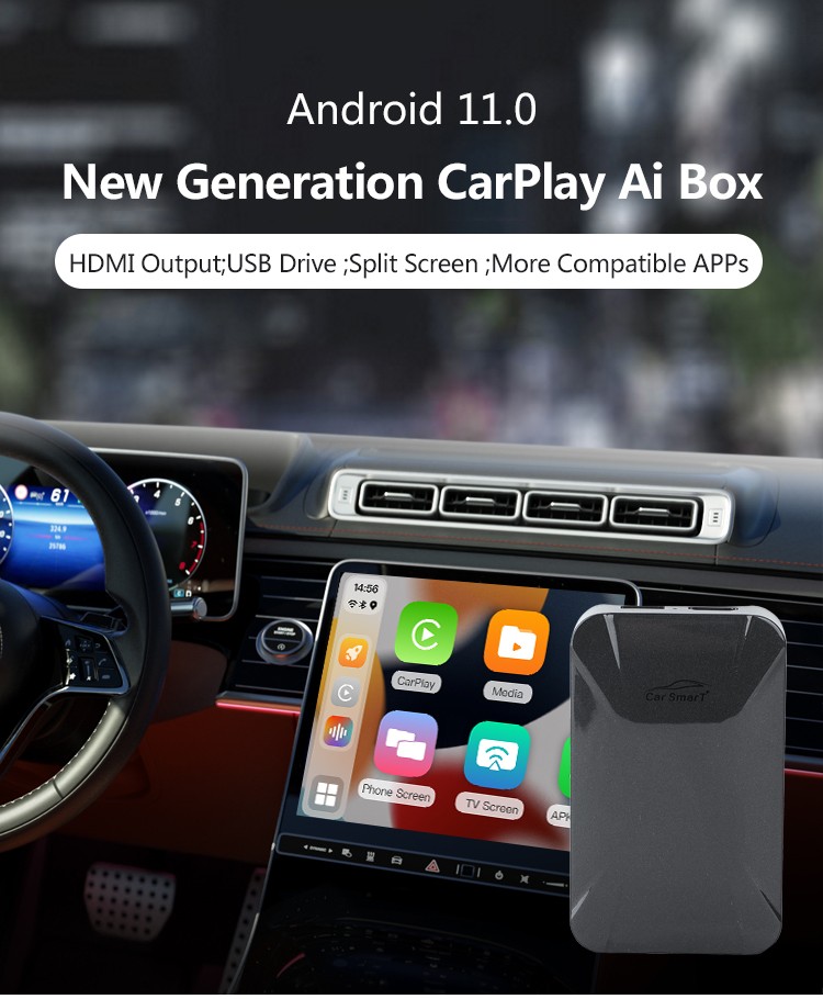 Wireless CarPlay Ai Box Android 11 Android Auto Youtube Netflix Play for VW Ford Mercedes Audi Porsche Volvo Nissan Kia Toyota