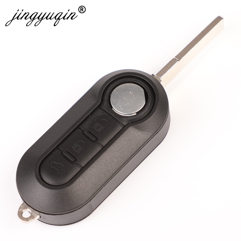 jingyuqin 3 Buttons Flip Remote Folding Key Fob Shell For Citroen Jumper Fit Peugeot Boxer 2008-2015 Replacement Case
