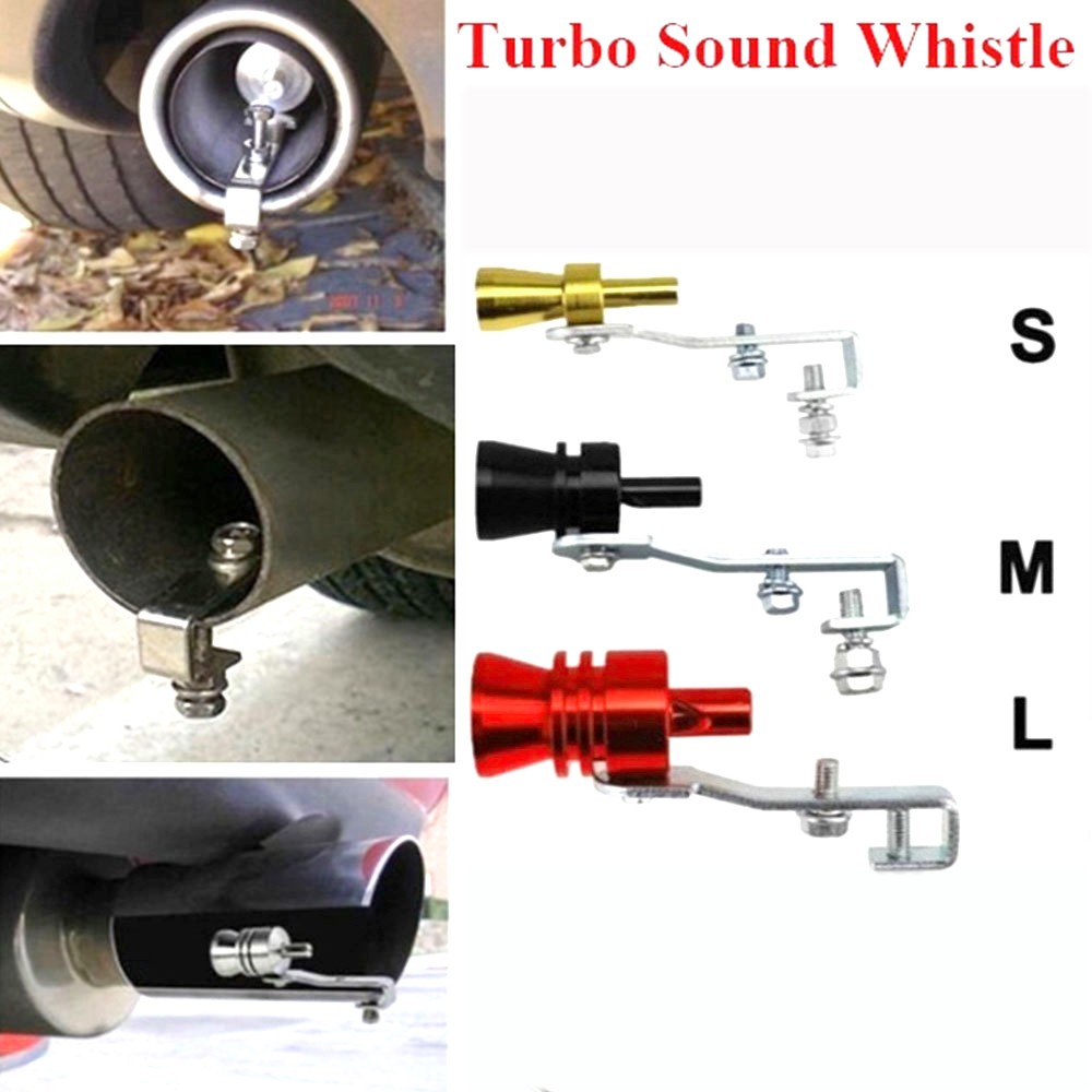 Universal Aluminum Turbo Sound Exhaust Muffler Pipe Car Whistle Blow Off Valve Tip Simulator Whistler