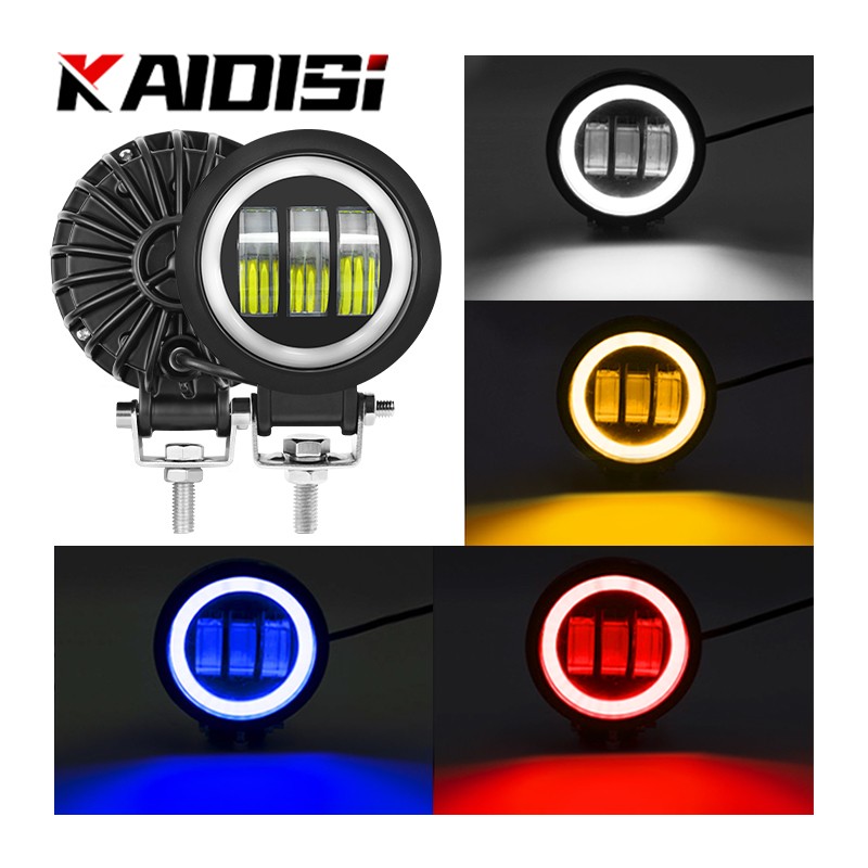 2pcs LED Work Light 12V 30W Fog Lights Waterproof 4x4 Offraod SUV Motorcycle Auto Car Auxiliary Headlight Led Round Car Lights