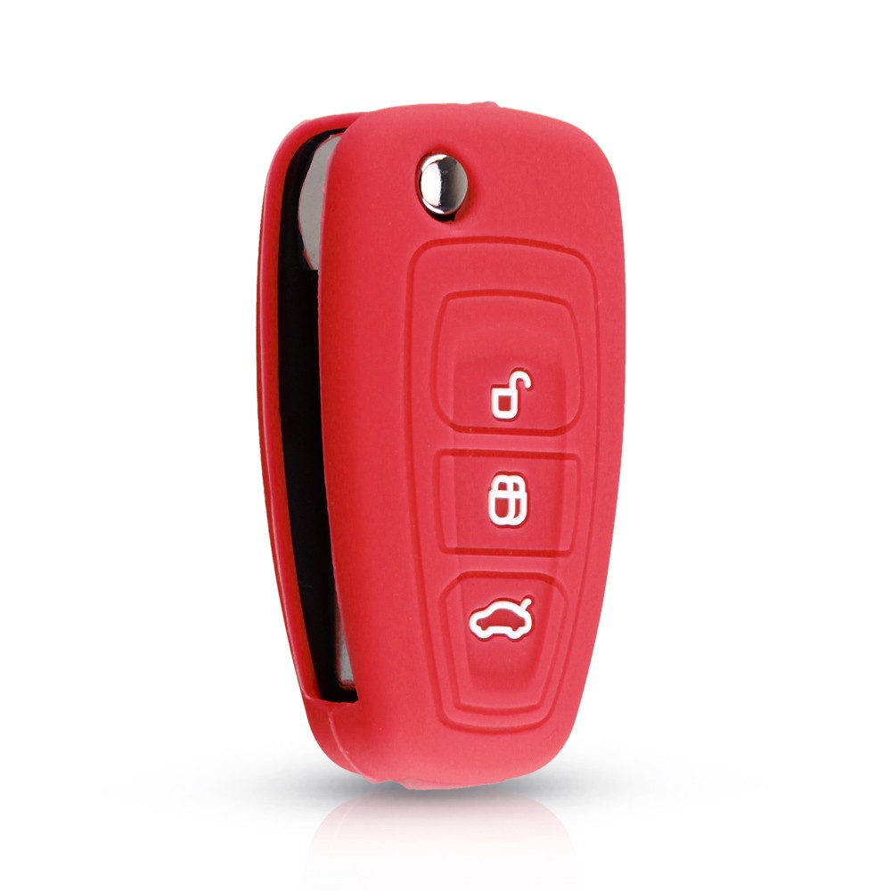 3 Button For Ford Ranger C-Max S-Max Focus Galaxy Mondeo Transit Tourneo Custom Silicone Car Remote Key Fob Cover