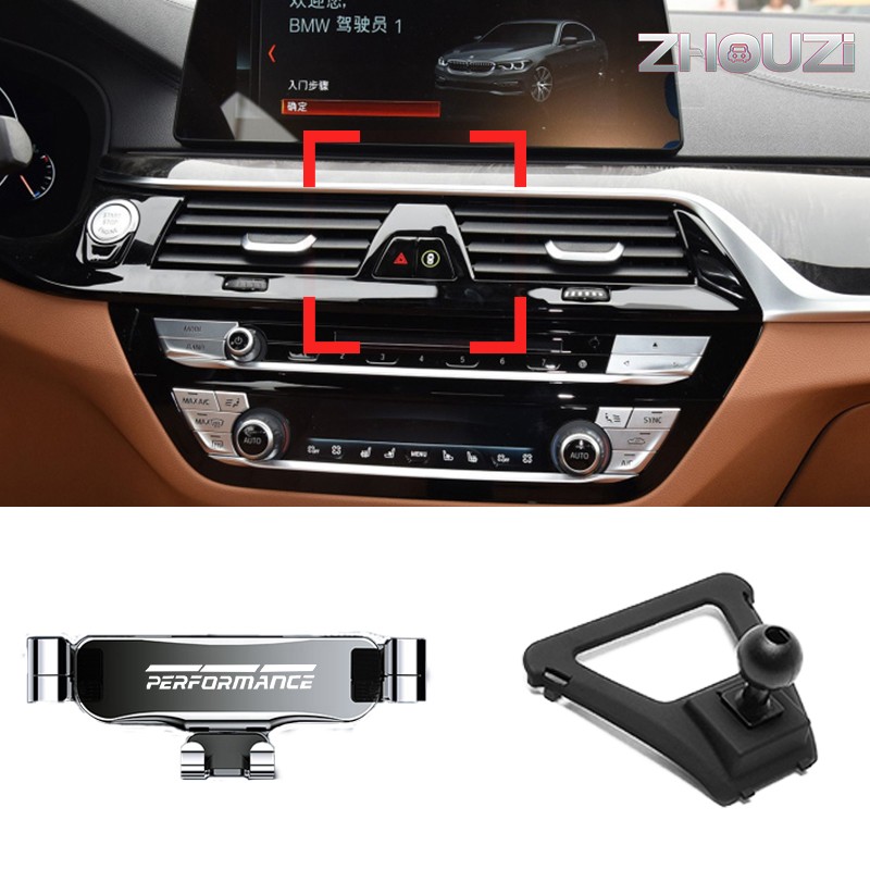 Car Mobile Phone Holder Air Vent Outlet Clip Holder GPS Gravity For BMW 5 Series 6GT 525i 530i 540i G30 G31 G32 G38 2018-2021