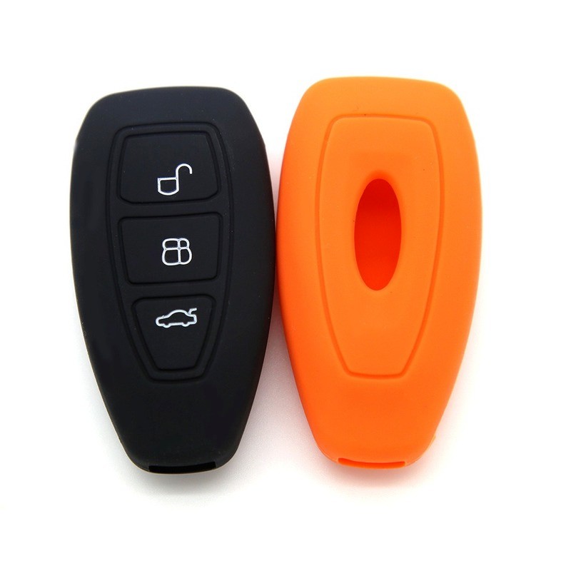 Silicone Car Key Case Cover Ford Mondeo Focus Vista Kuga C-Max S-Max MK3 Auto Replacement 3 Buttons Key Protector