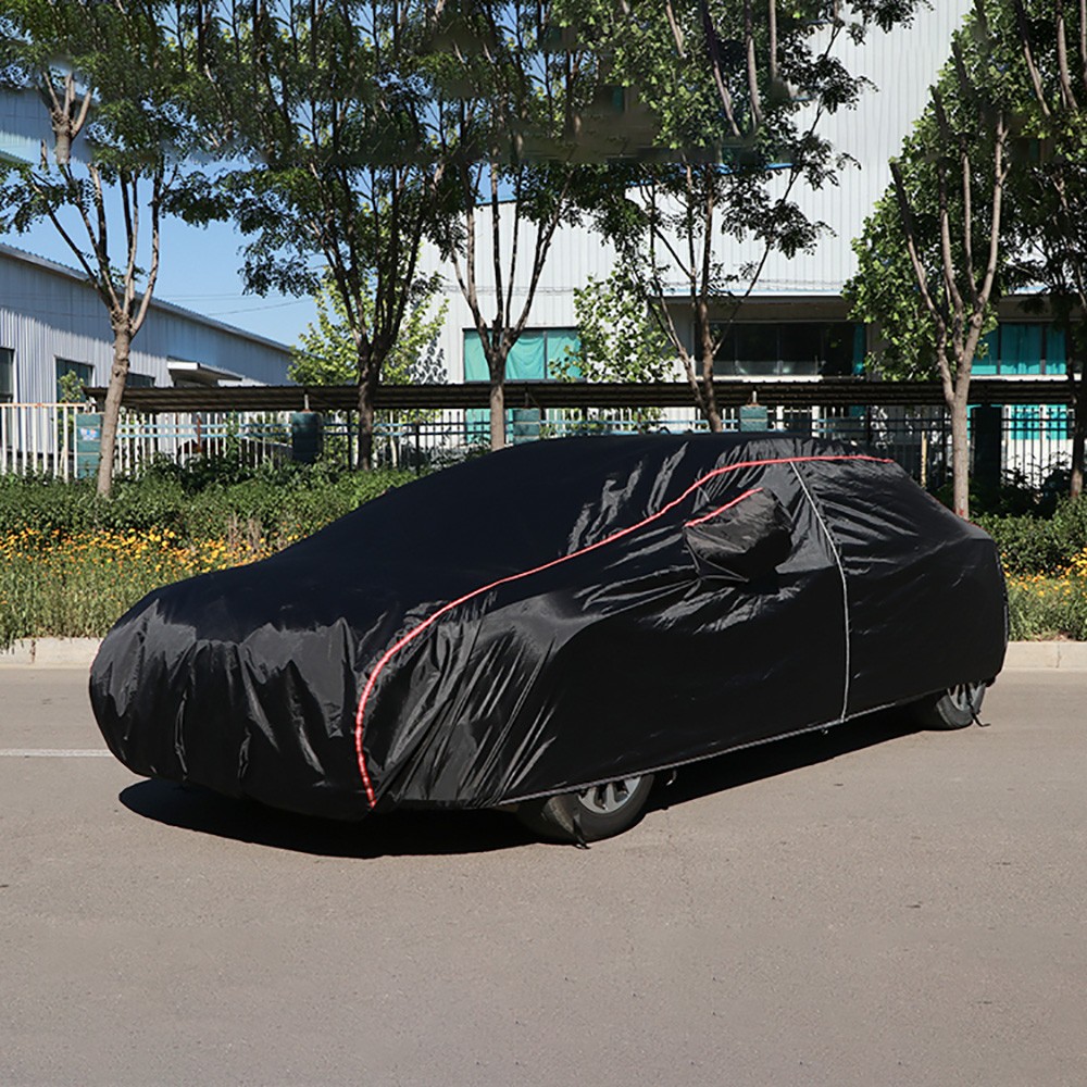 210T Universal Covers Whole Car Outdoor Block Sun Snow Rain Dust Frost Wind And Leaves Black Fit Suv Sedan Hatchback