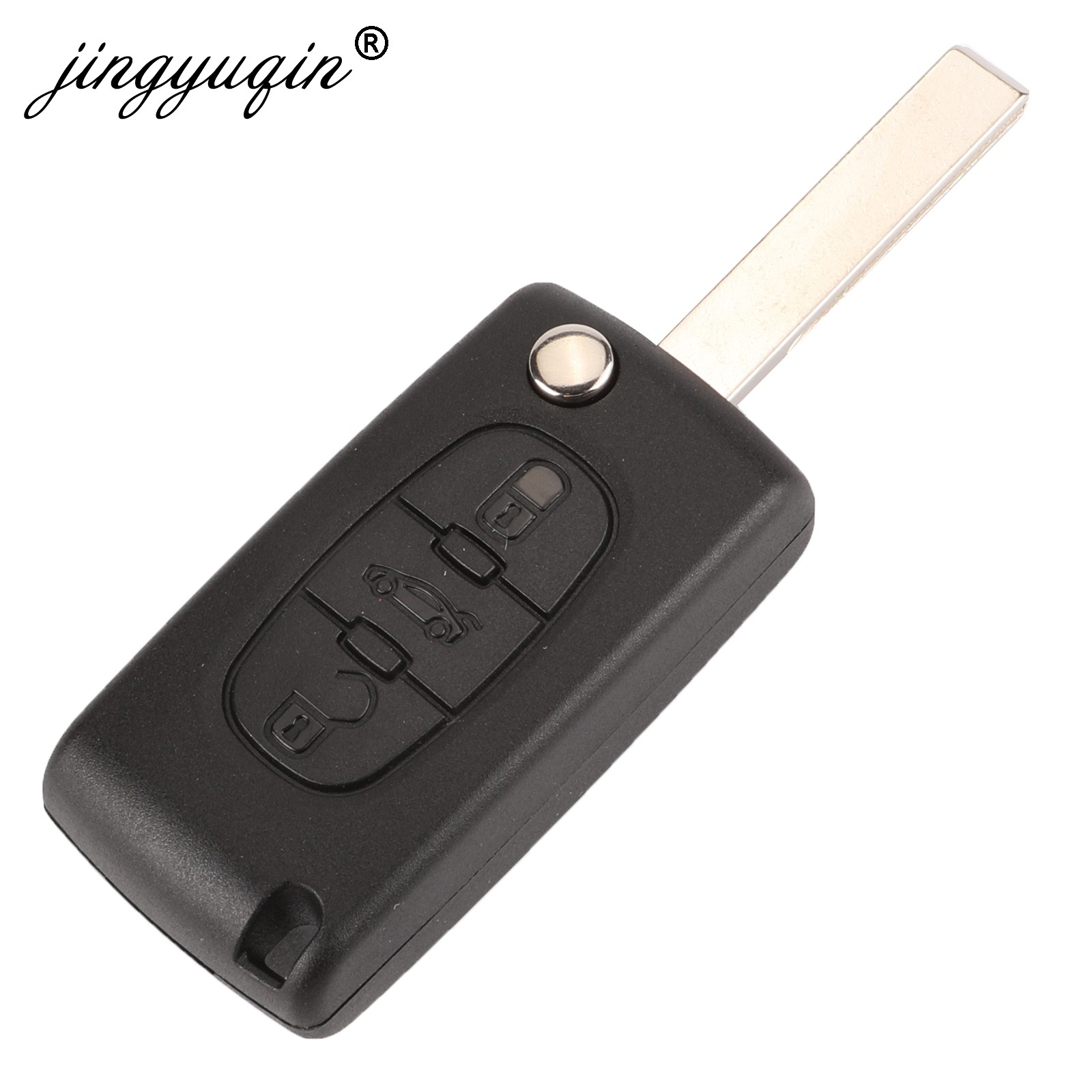 jingyuqin 433Mhz ID46 Ask FSK Car Key For Peugeot 207 307 407 208 308 408 607 Remote Key Partner 3 Buttons CE0523 Ce0536