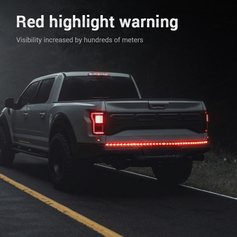 12V/24V Car LED Tailgate Light Strip Flexible Driving Turn Signal Light Bar Car Daytime Running Lights for SUV Jeep Pickup Truck