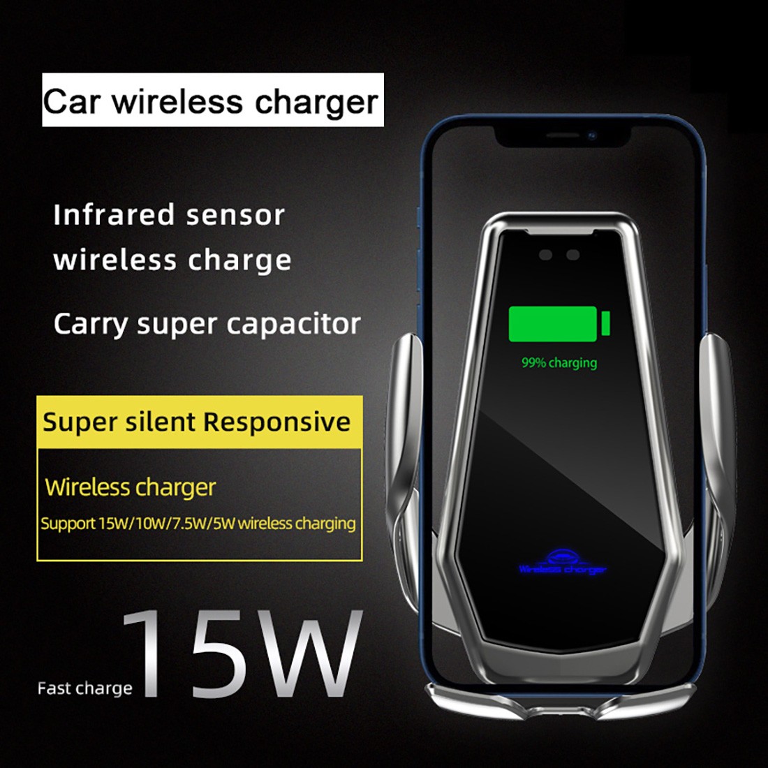 Infrared Qi 15W Wireless Charger For Mercedes Benz E Class W213 2020 2019 GPS Phone Holder Stand For Benz E Class 2016 2017 2018