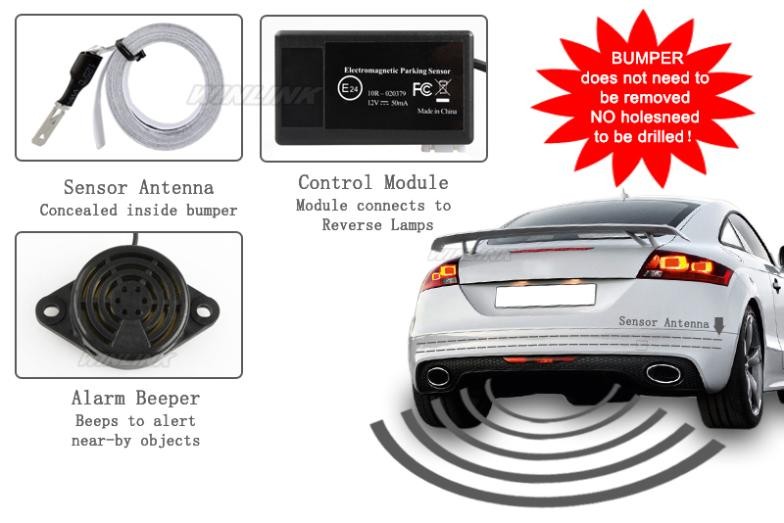 Hot Car Electromagnetic Parking Sensor No Holes\Easy Installation Parking Radar Guard Guard Backup Reverse Parking System