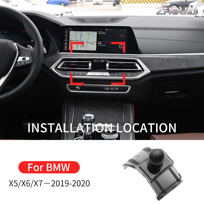 حامل هاتف محمول للسيارة BMW X5 X6 X7 G05 G07 2019-2020 يتصاعد حامل GPS خاص الجاذبية الملاحة قوس اكسسوارات السيارات