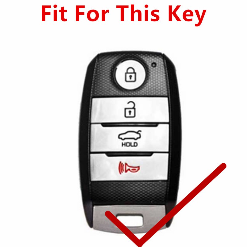 Flybest - Smart Key Cover, Genuine Leather, 4 Buttons, Keyless Entry, for Kia Sorento/Rio/Rio/Ryoto 5/Optima/K5/K4/KX3, L260 Car Styling