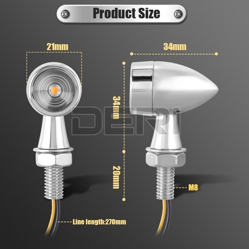 دراجة نارية صغيرة LED بدوره مصباح إشارة الكروم موتو ضوء وامض الوامض cligنوت ant موتو led لكاواساكي لسوزوكي 12 فولت