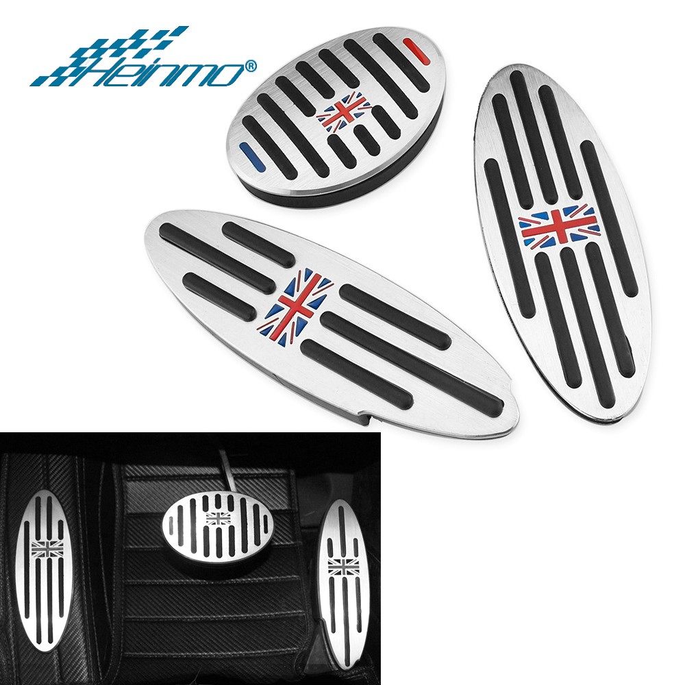 Foot Rest Pedal Sticker For Mini Cooper One + S R50 R53 R55 R56 R60 R61 F55 F56 F54 F60 Countryman Clubman Accessories 2/3pcs