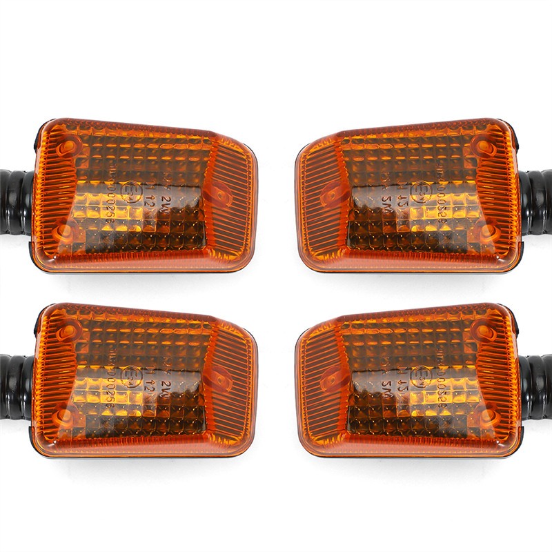 4 Lights For Honda CB 250 350 400 500 650 900 Shade 750 Black/Amber Motorcycle Turn Signals CB250