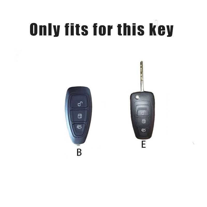 Leather Car Key Case Car Key Cover Ford Fiesta Focus 3 4 ST Mondeo Ecosport Kuga Ranger C-Max S-Max