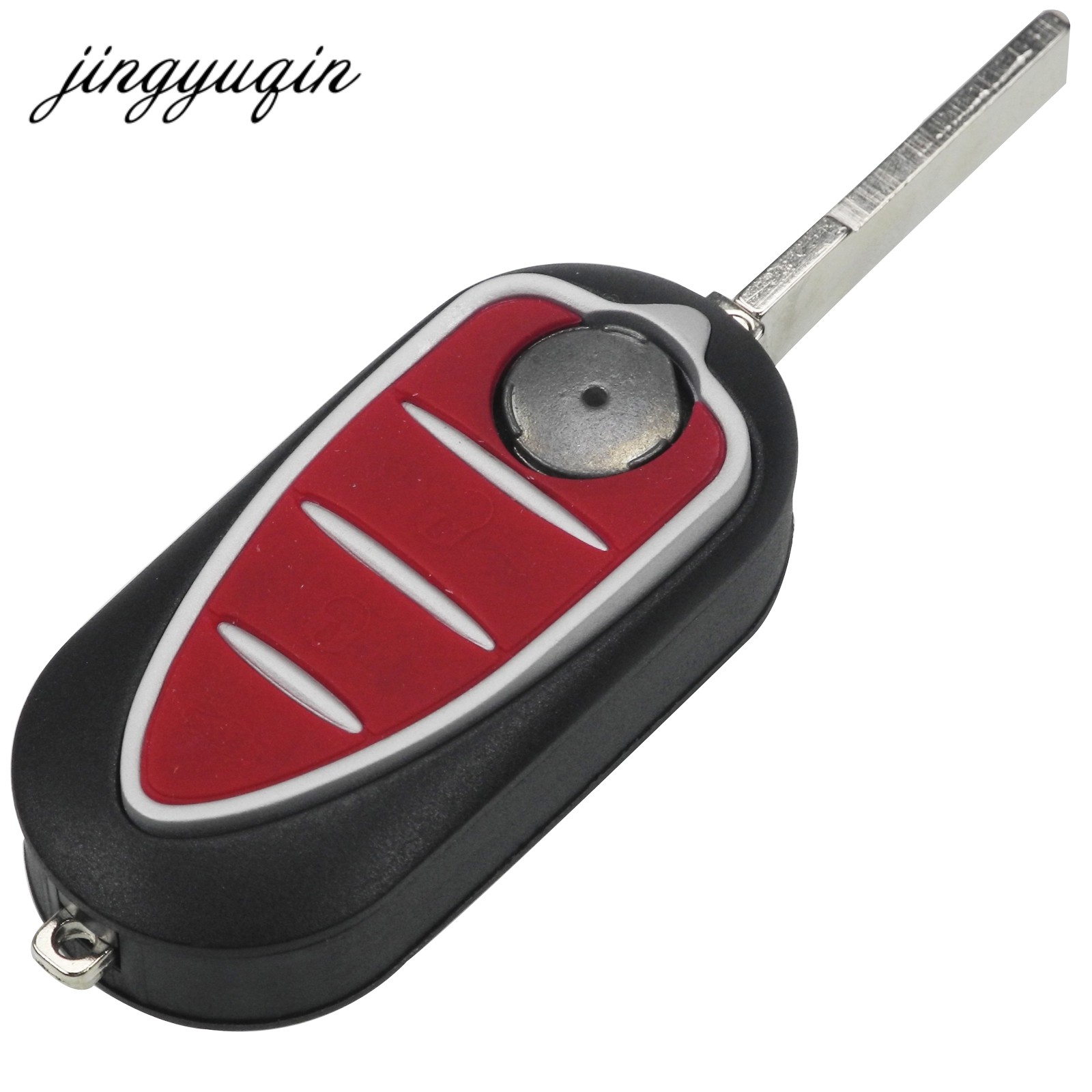 jingyuqin Fits Alfa Romeo Mito Giulietta GTO 159 3 Button Remote Flip Folding Key Case Electronic Fob Key Blade